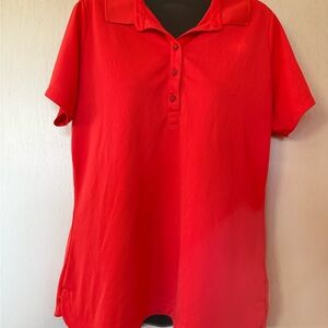 Nike Women's Vibrant Red Button Down Shirt